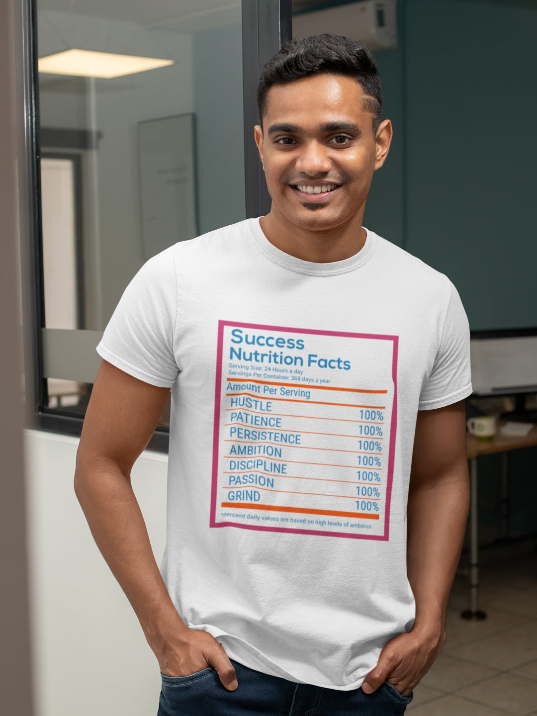 Success Nutrition Facts Men's Printed T-shirt -
