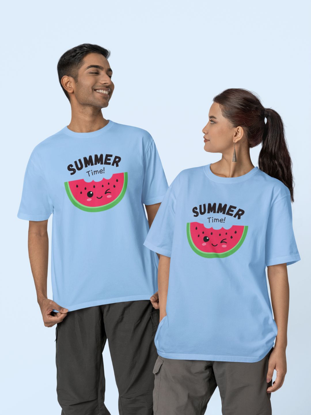 Summer Time Oversized Unisex Printed T-shirt -