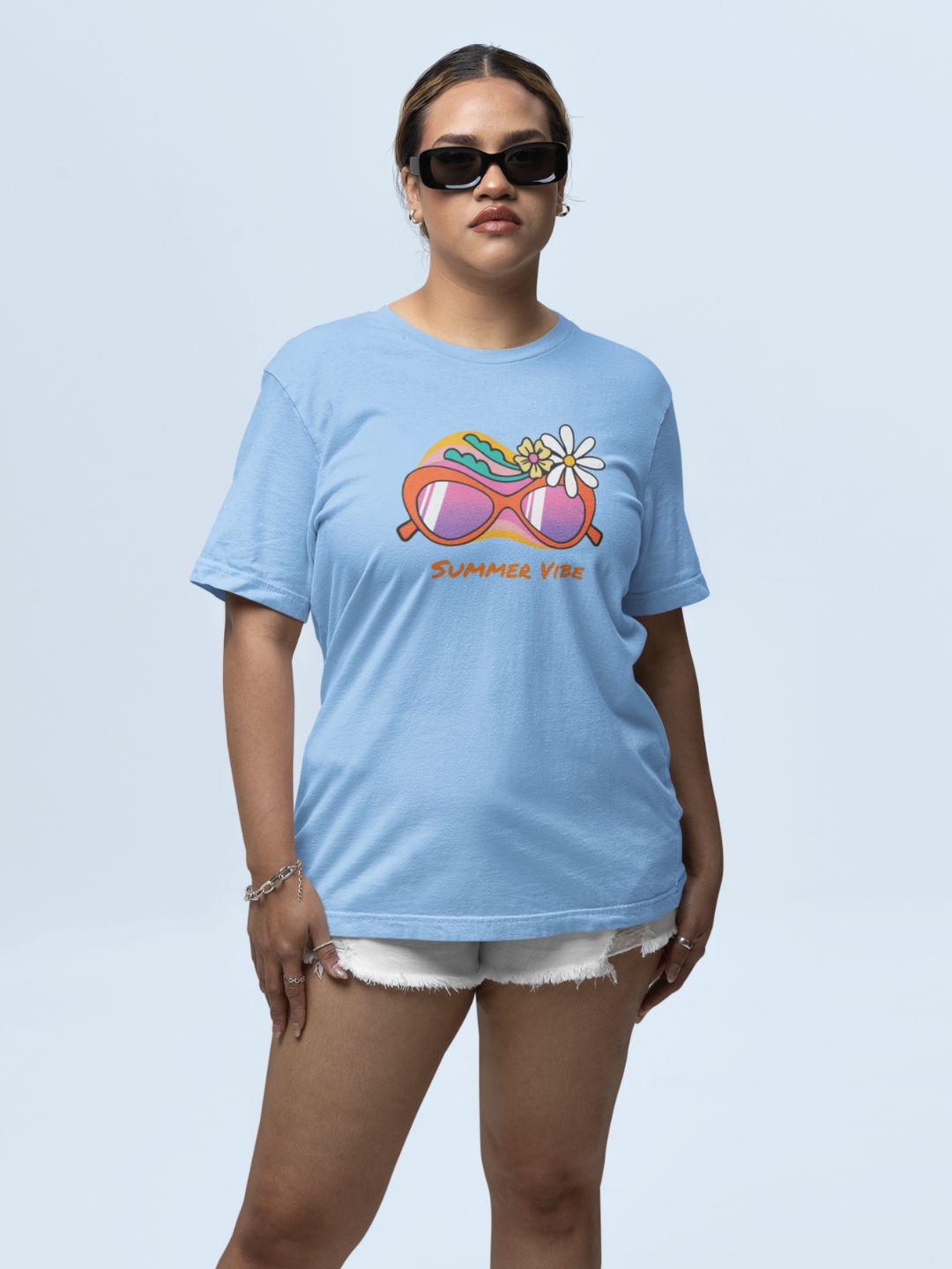 Summer Vibe Oversized Womens Printed T-shirt -