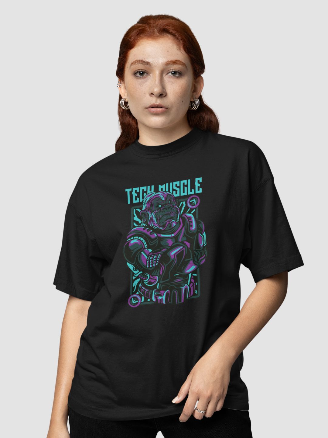 Tech Muscle Unisex Oversized Streetwear T-Shirt -