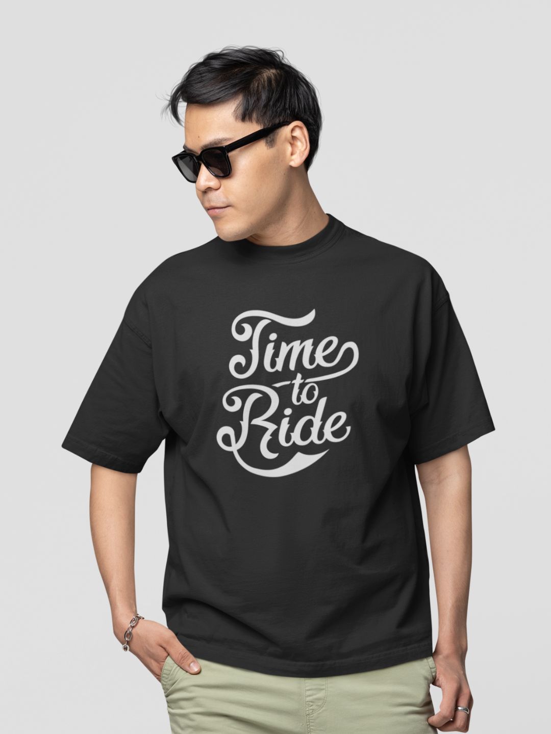Time To Ride Unisex Oversized T-Shirt -