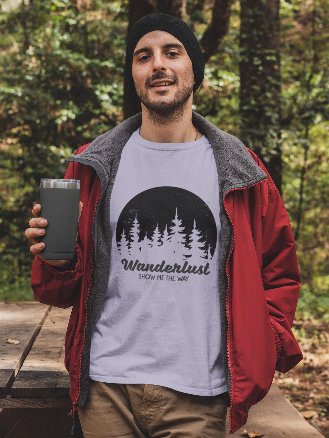 Wanderlust Show Me The Way Men's Printed T-shirt -