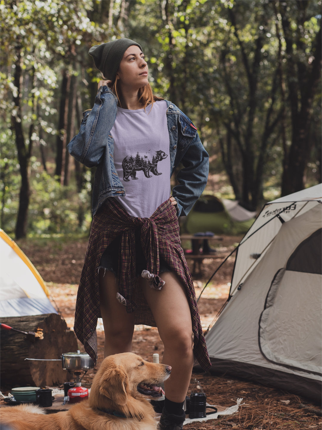 Wild Bear Women's Printed T-shirt -