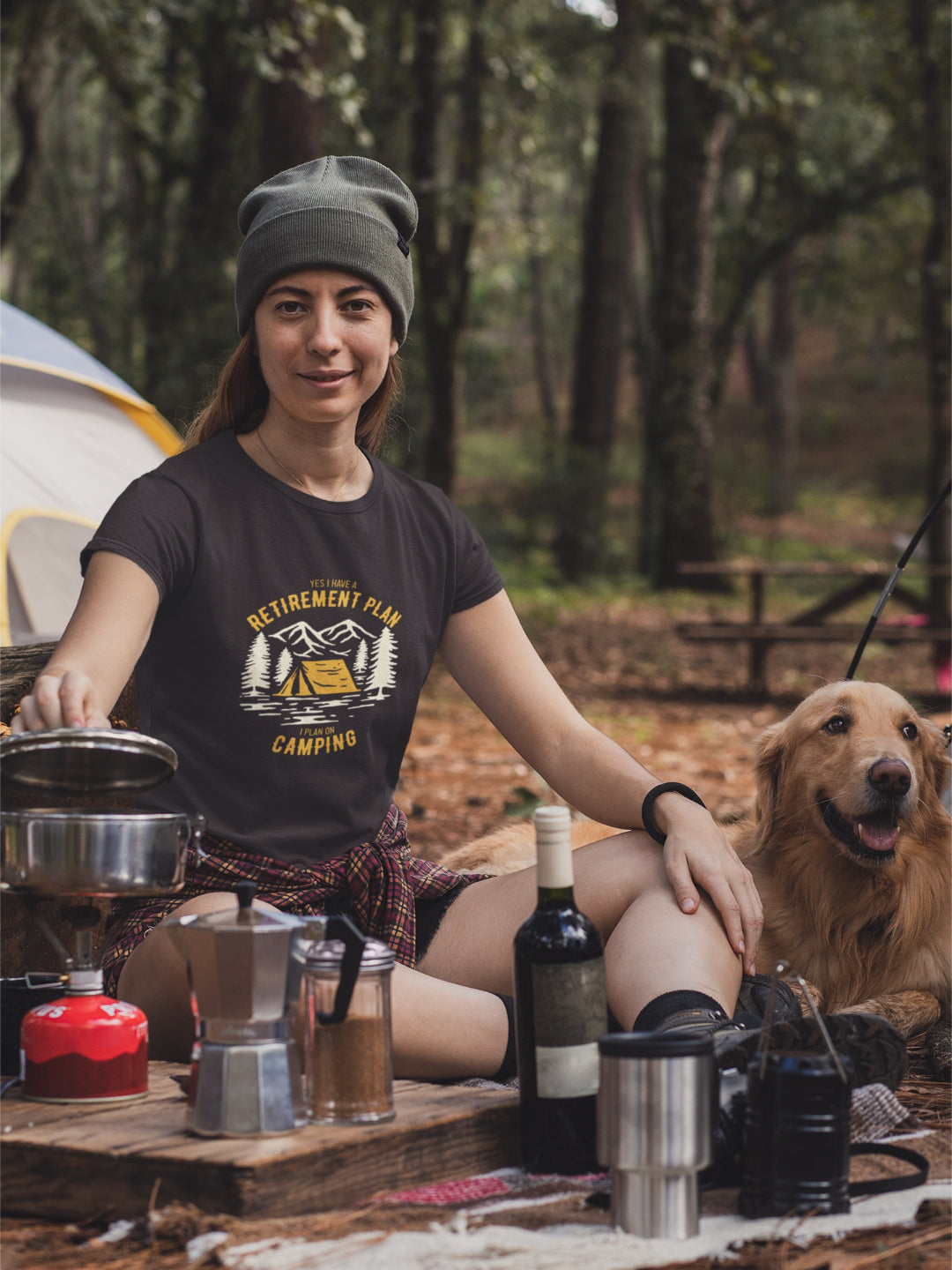 Retirement Plan - Camping Women's Printed T-shirt -
