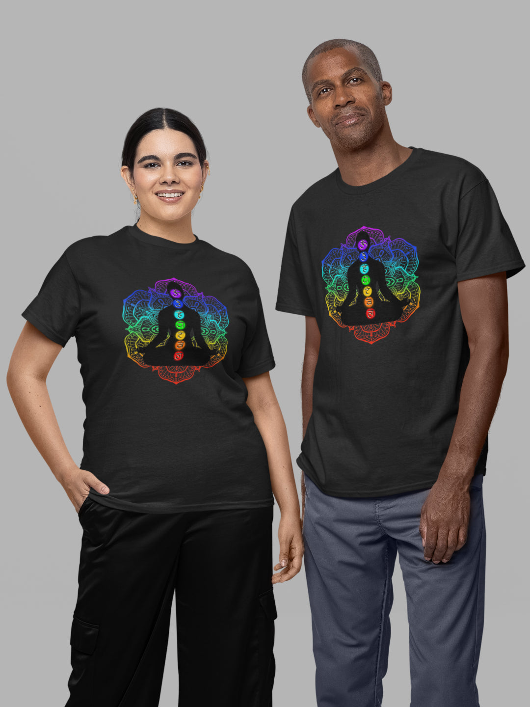 Yoga Chakras Unisex Printed T-shirt -