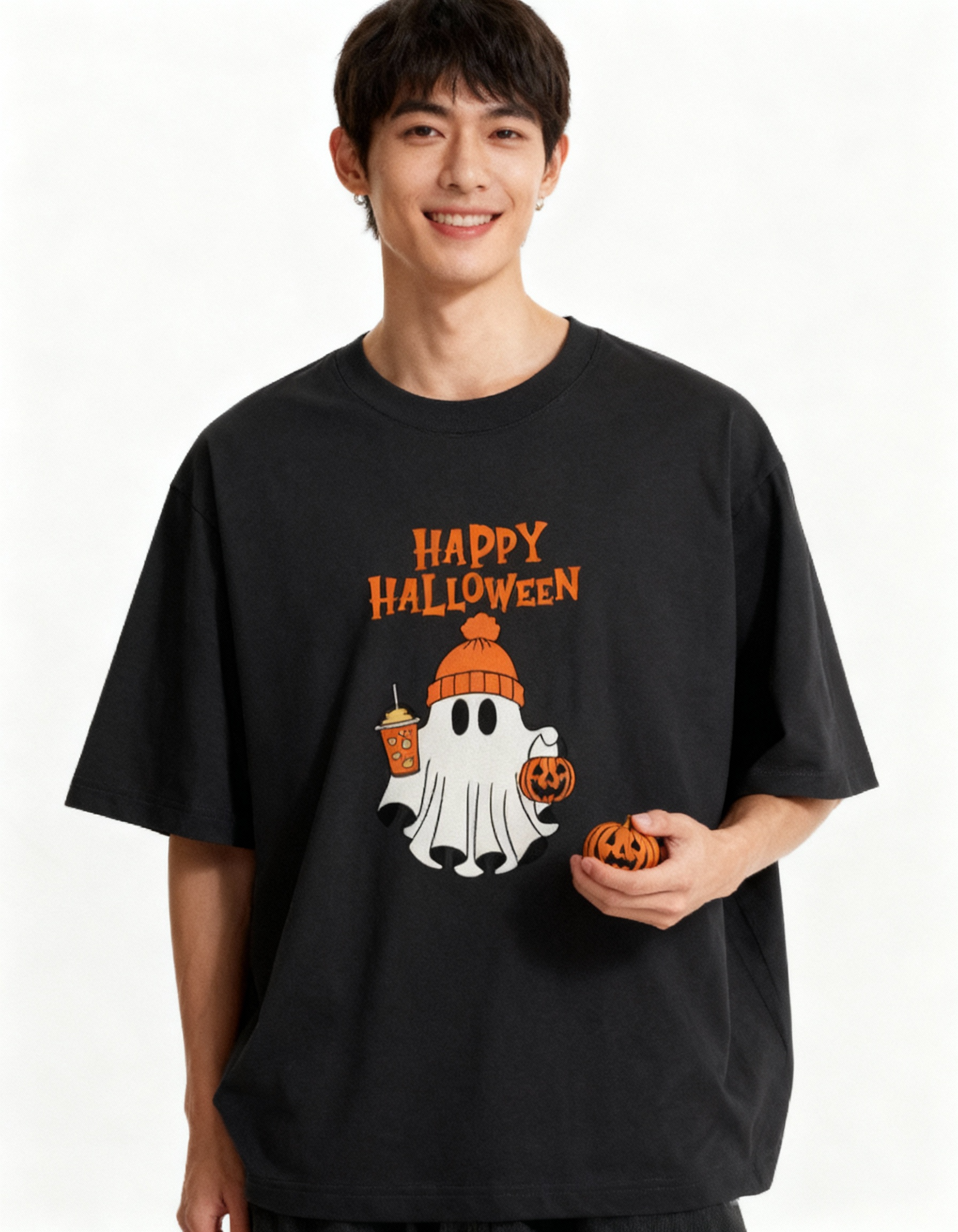 Happy Halloween Unisex Oversized Classic T-Shirt -