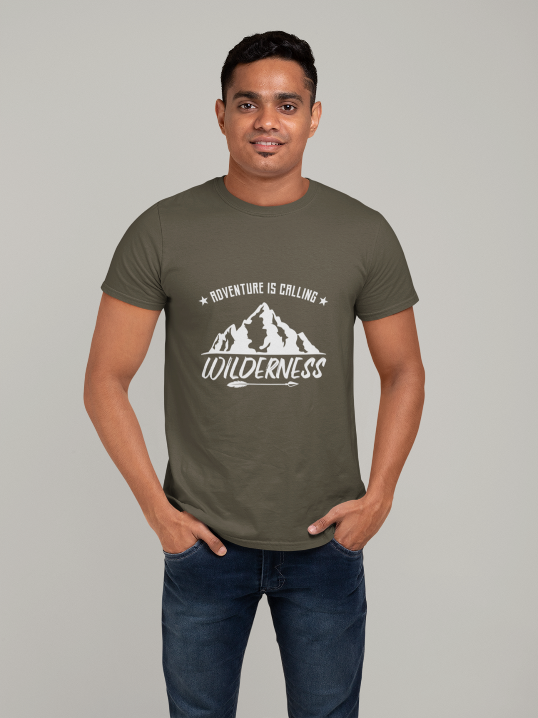 Adventure Is Calling Wilderness Men's Printed T-shirt - Mode Attire