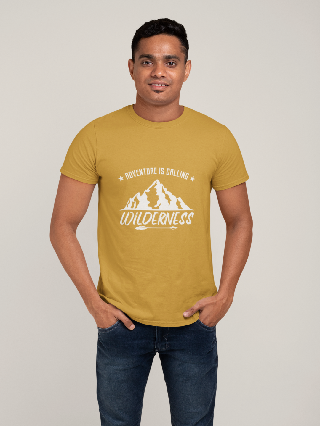 Adventure Is Calling Wilderness Men's Printed T-shirt - Mode Attire