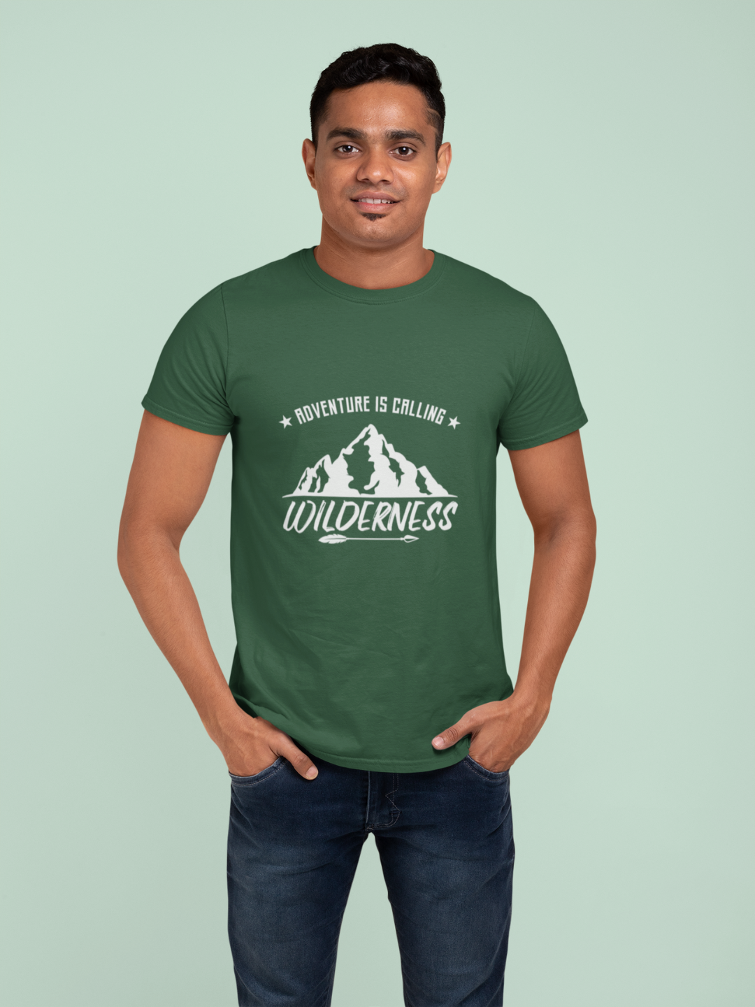 Adventure Is Calling Wilderness Men's Printed T-shirt - Mode Attire