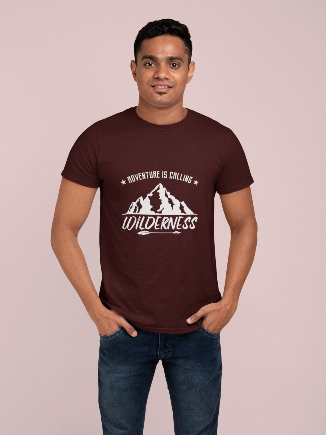 Adventure Is Calling Wilderness Men's Printed T-shirt - Mode Attire
