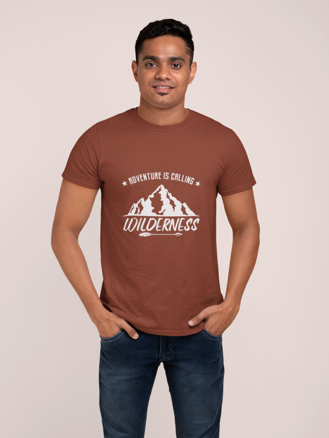 Adventure Is Calling Wilderness Men's Printed T-shirt - Mode Attire