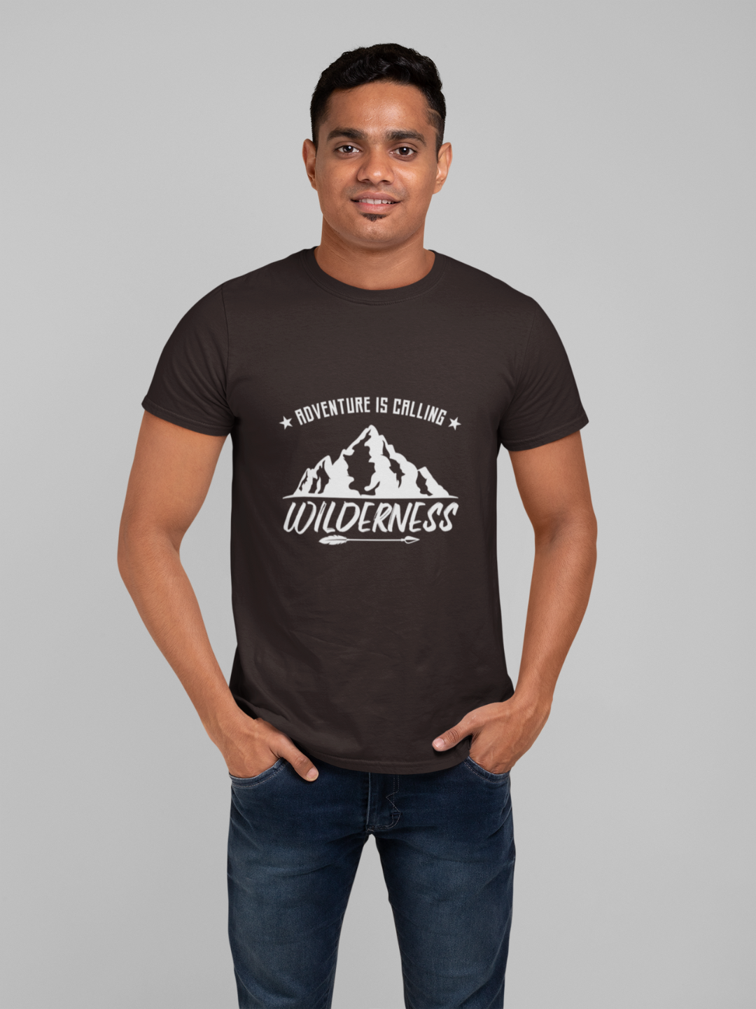 Adventure Is Calling Wilderness Men's Printed T-shirt - Mode Attire