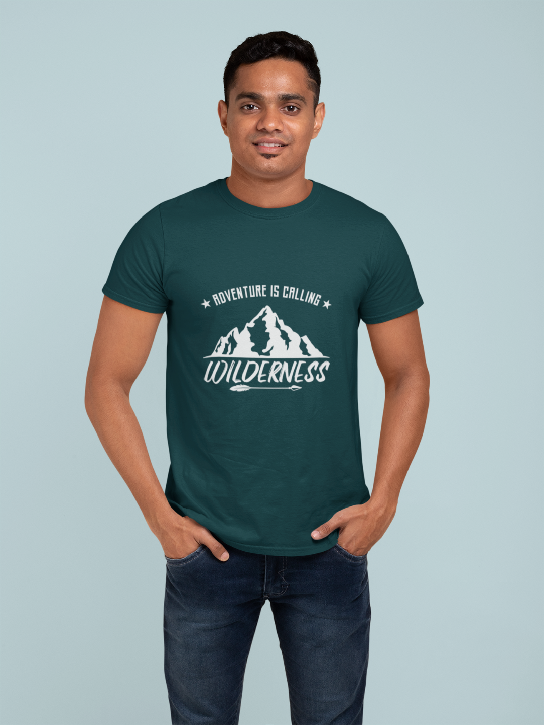 Adventure Is Calling Wilderness Men's Printed T-shirt - Mode Attire