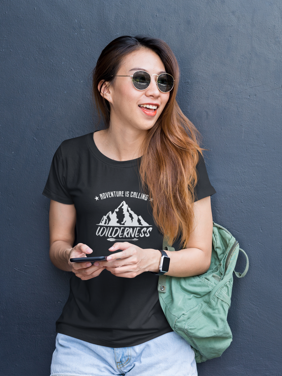 Adventure Is Calling Wilderness Women's Printed T-shirt - Mode Attire