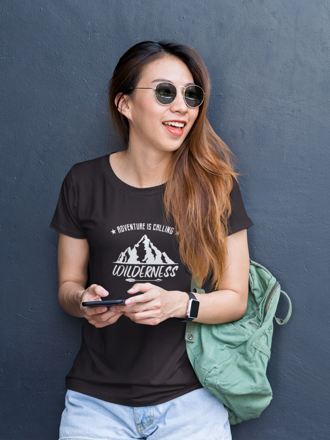 Adventure Is Calling Wilderness Women's Printed T-shirt - Mode Attire