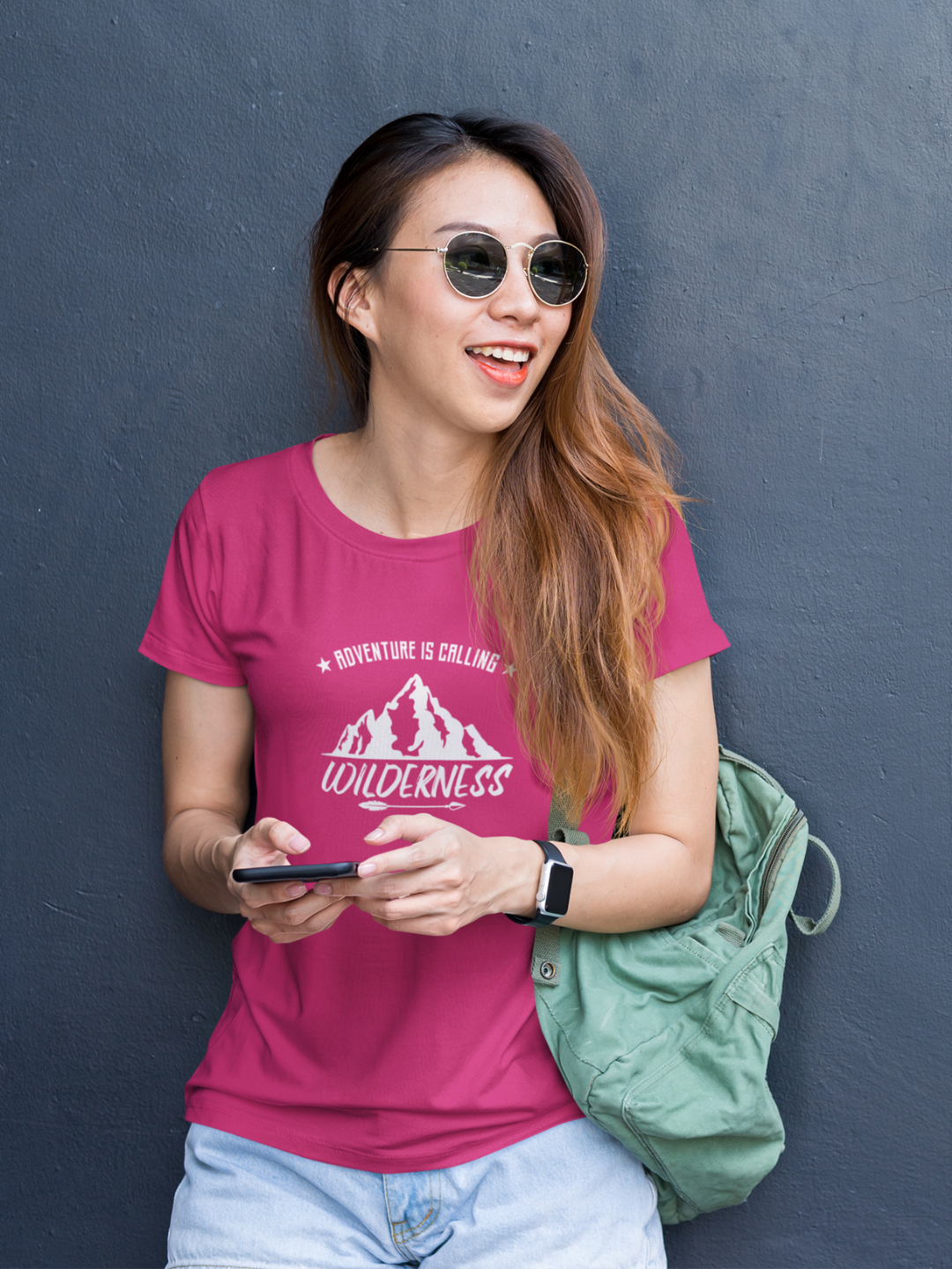 Adventure Is Calling Wilderness Women's Printed T-shirt - Mode Attire
