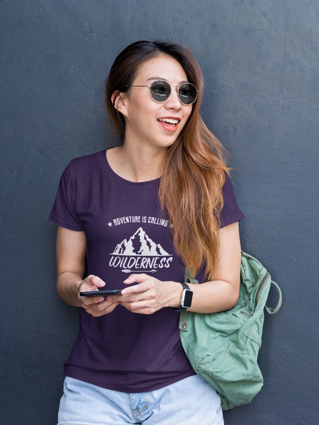 Adventure Is Calling Wilderness Women's Printed T-shirt - Mode Attire