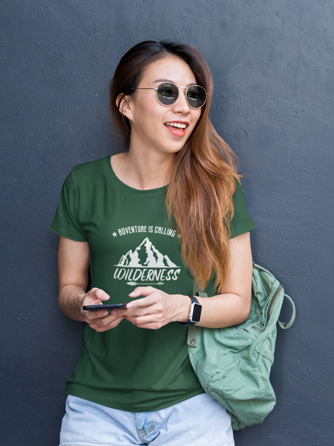 Adventure Is Calling Wilderness Women's Printed T-shirt - Mode Attire
