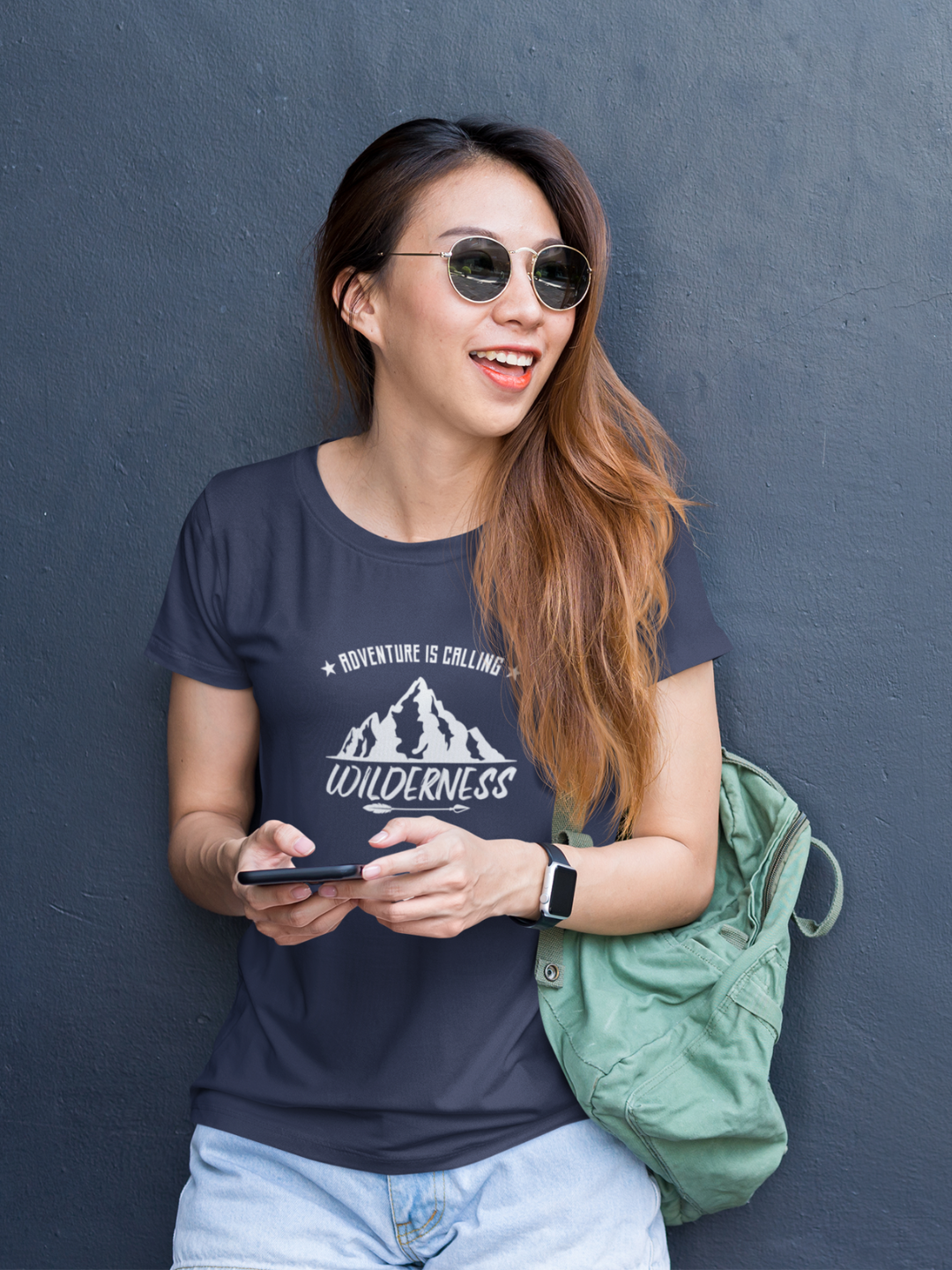 Adventure Is Calling Wilderness Women's Printed T-shirt - Mode Attire