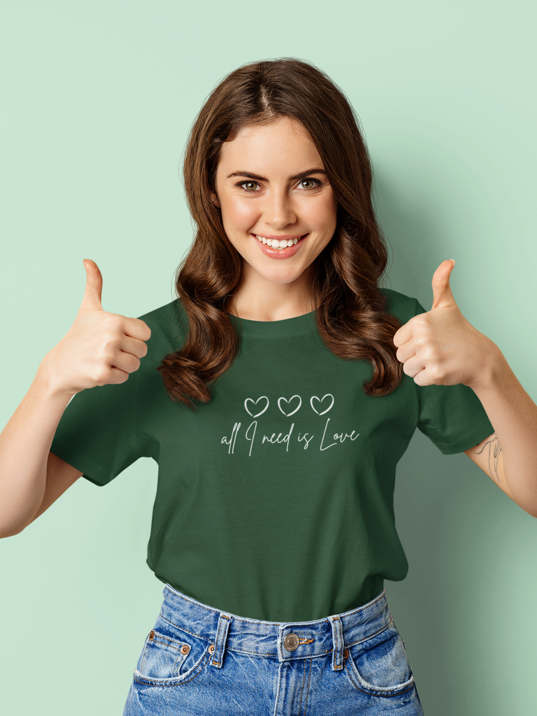 All I Need Is Love Unisex Printed T-shirt - Mode Attire