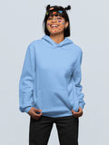 Baby Blue Unisex Plain Hooded Sweatshirt