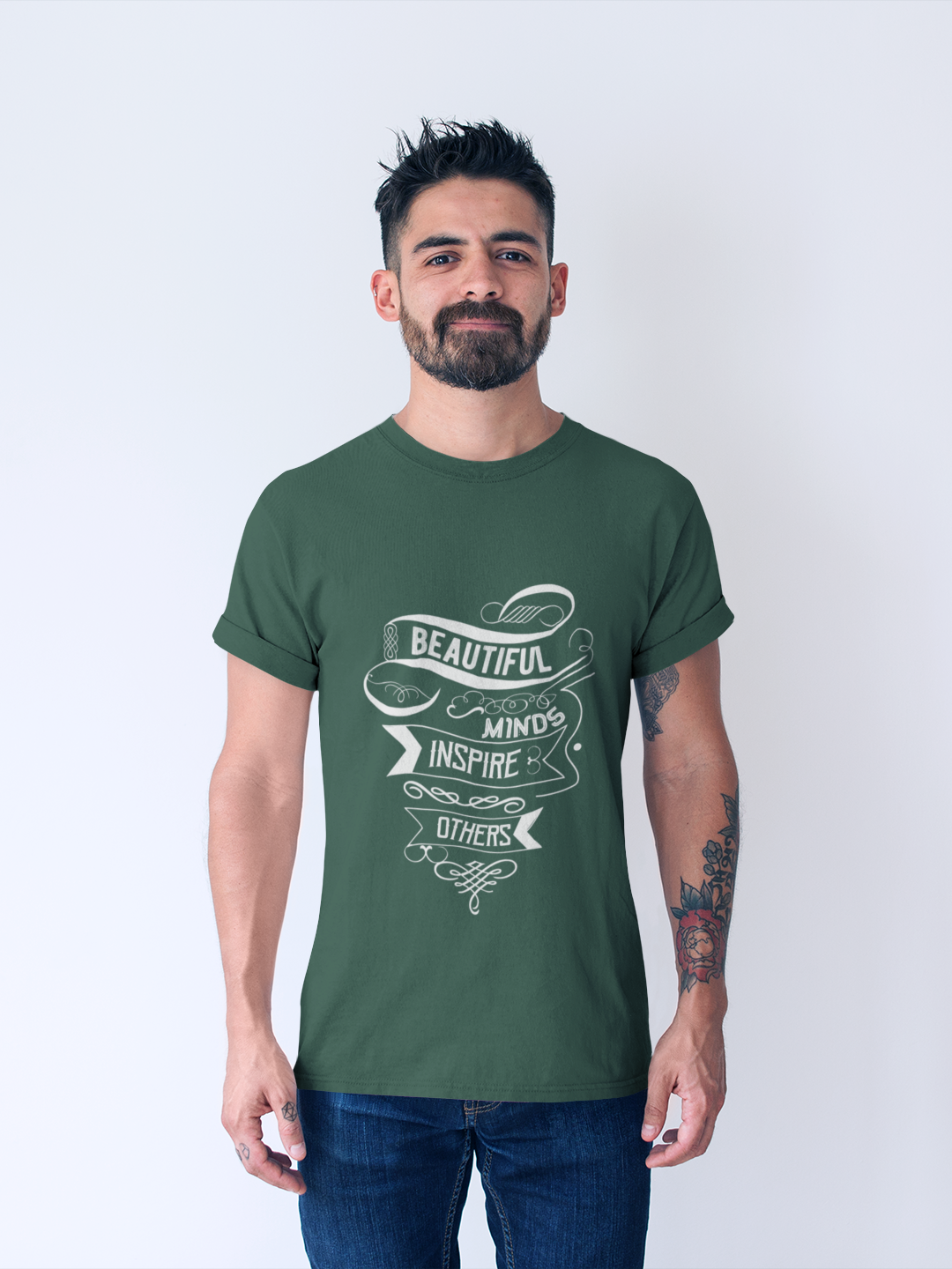 Beautiful Minds Inspire Others Men's Printed T-shirt
