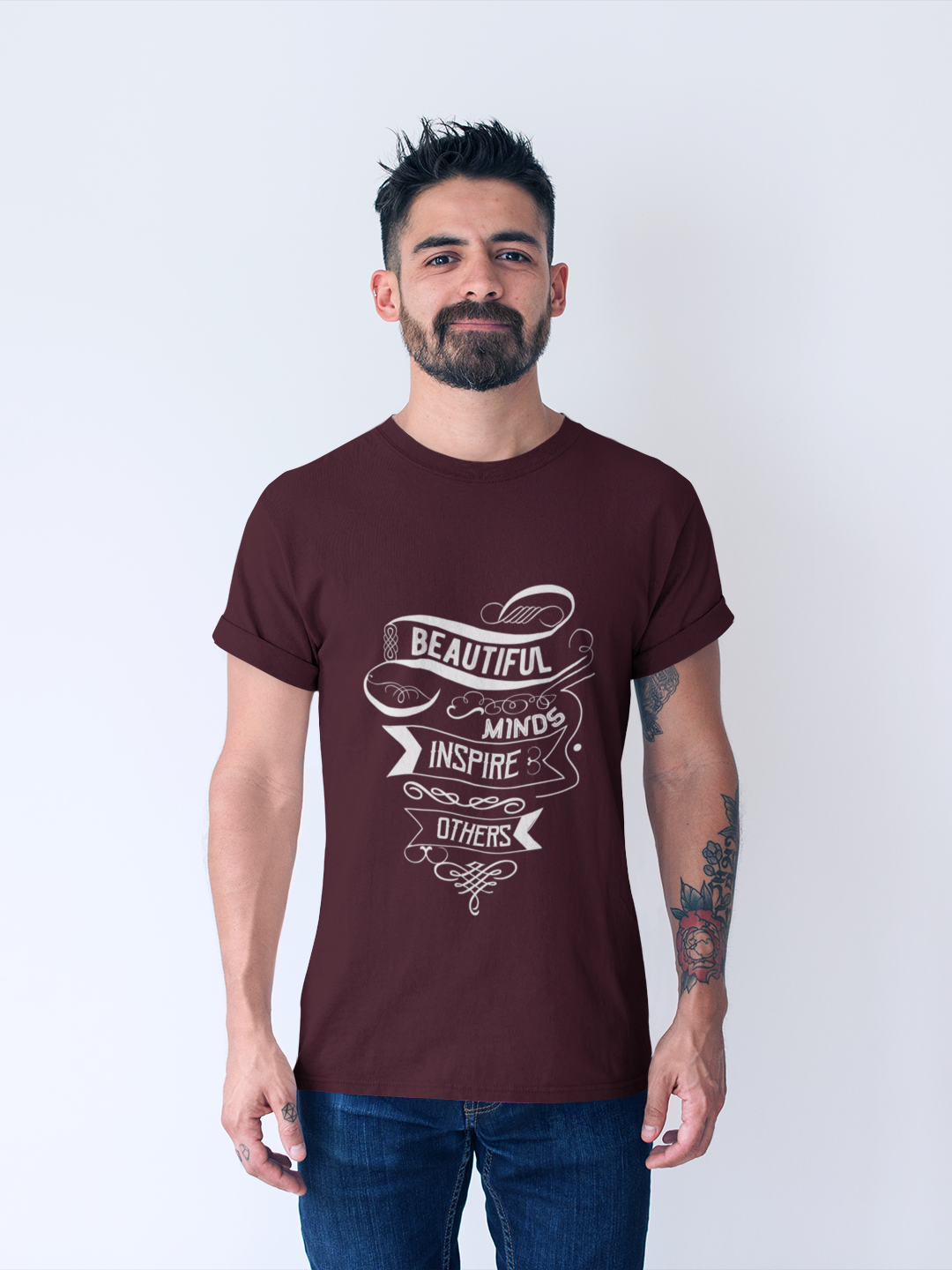 Beautiful Minds Inspire Others Men's Printed T-shirt