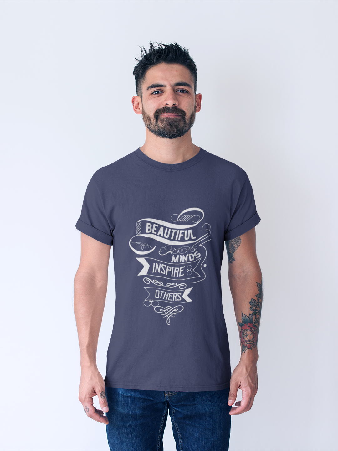 Beautiful Minds Inspire Others Men's Printed T-shirt