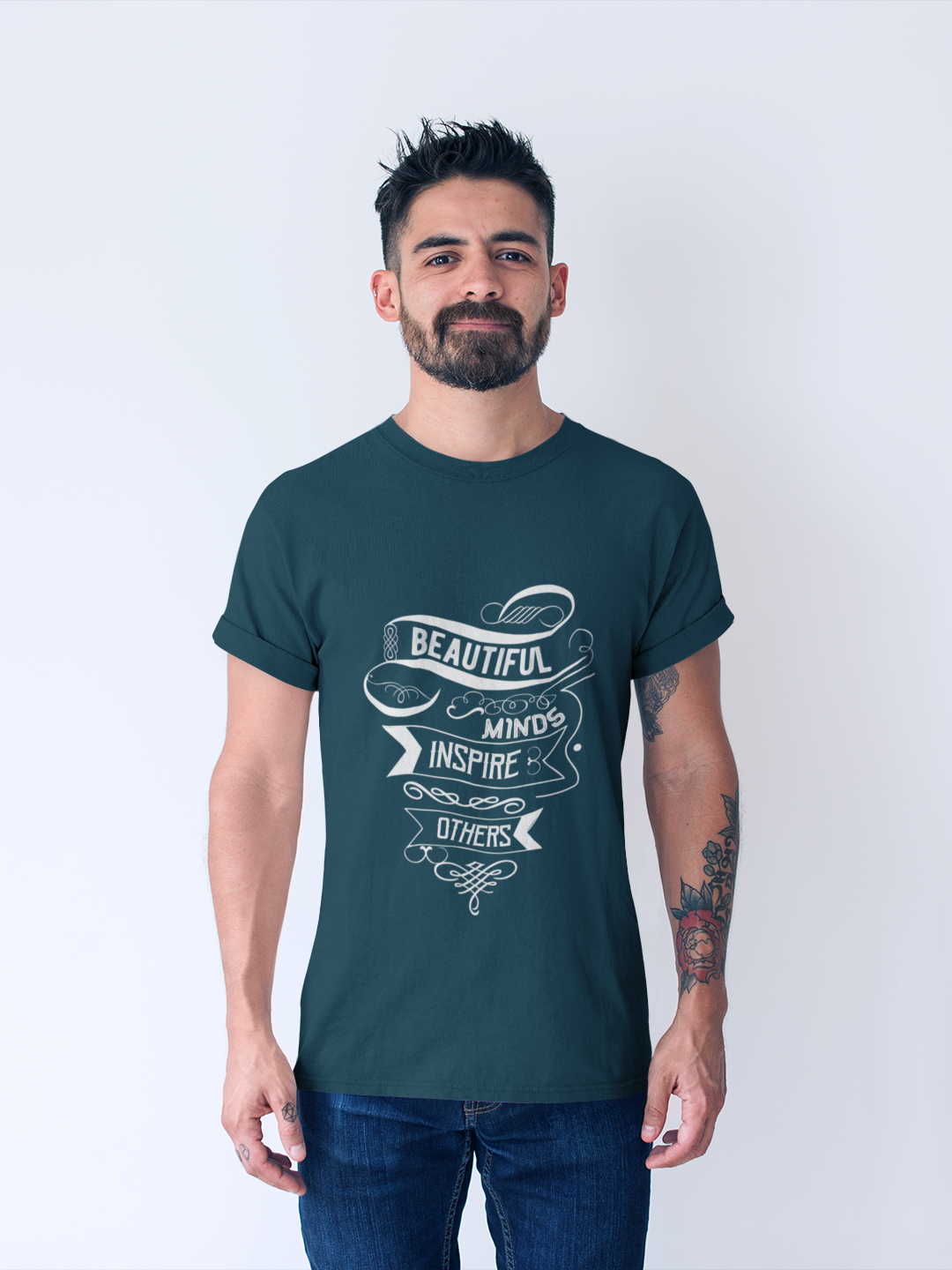 Beautiful Minds Inspire Others Men's Printed T-shirt