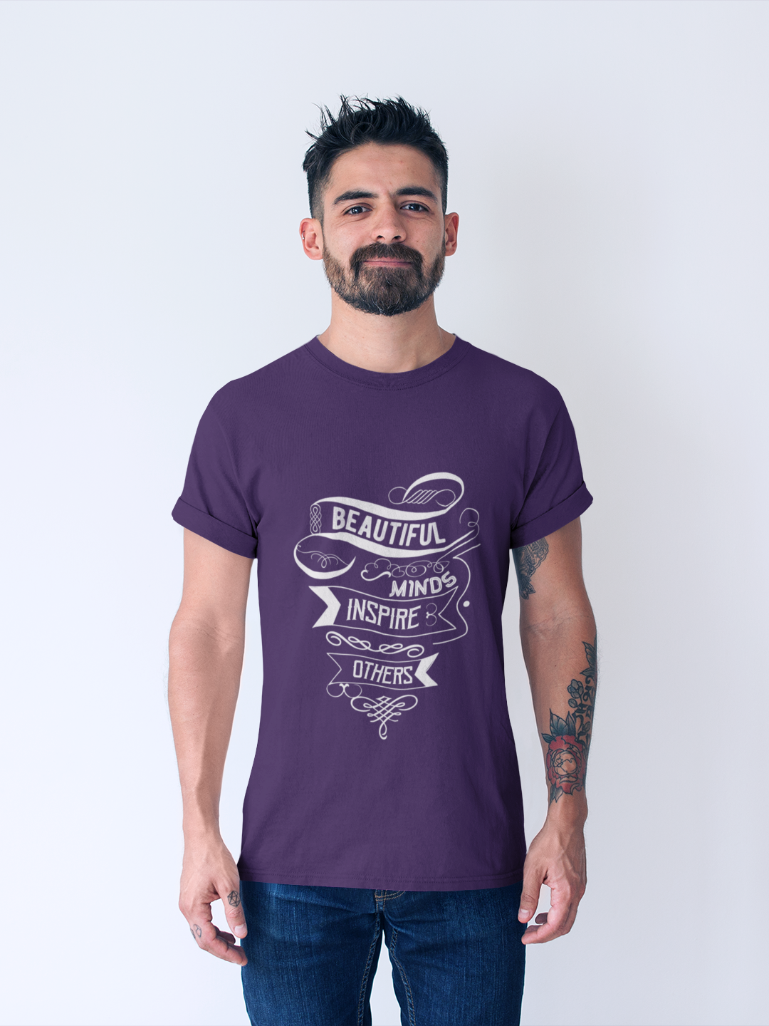 Beautiful Minds Inspire Others Men's Printed T-shirt
