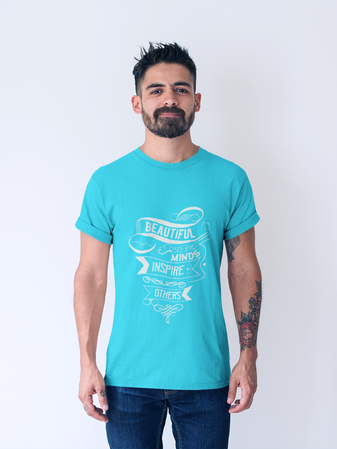 Beautiful Minds Inspire Others Men's Printed T-shirt