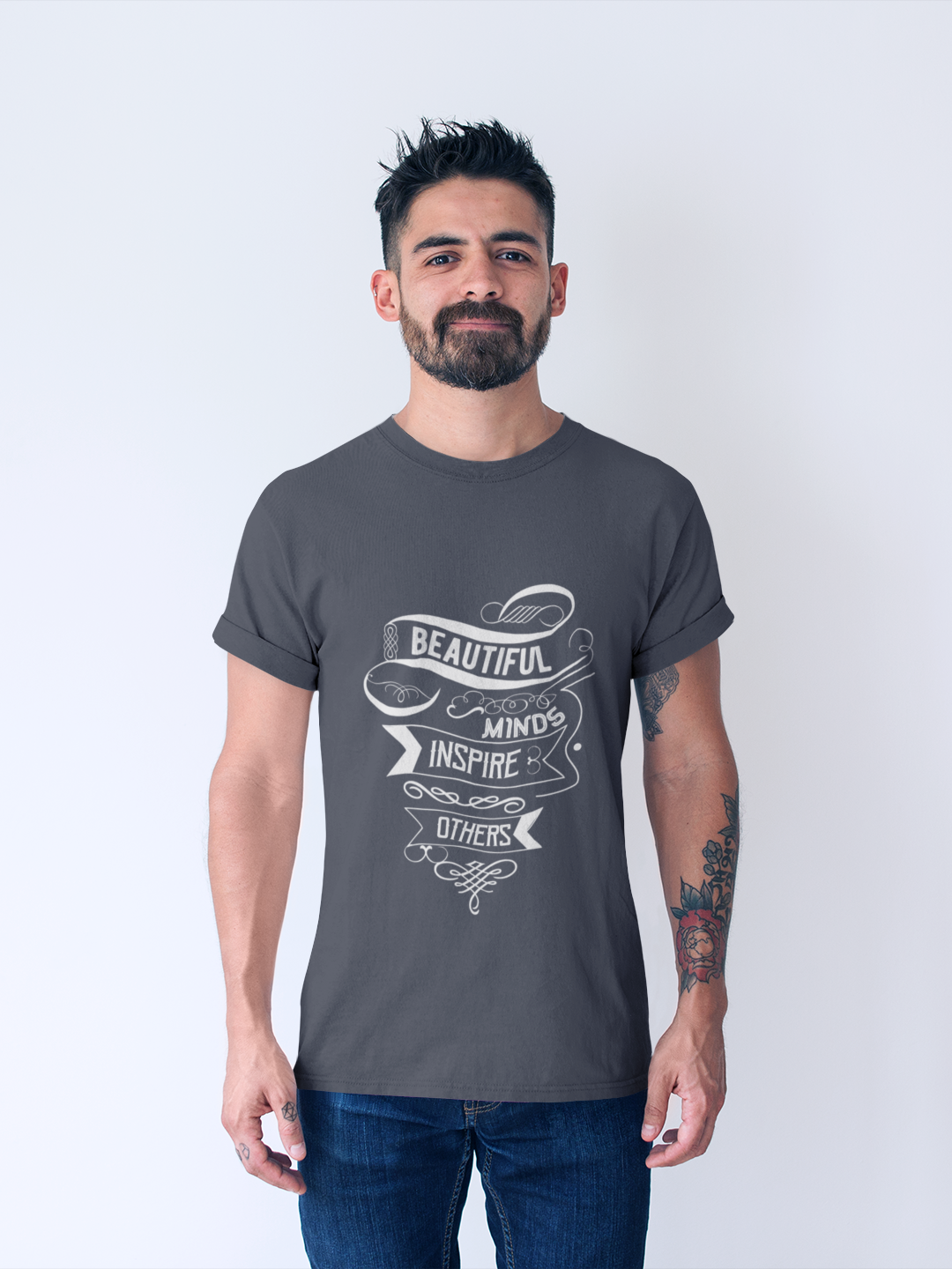 Beautiful Minds Inspire Others Men's Printed T-shirt