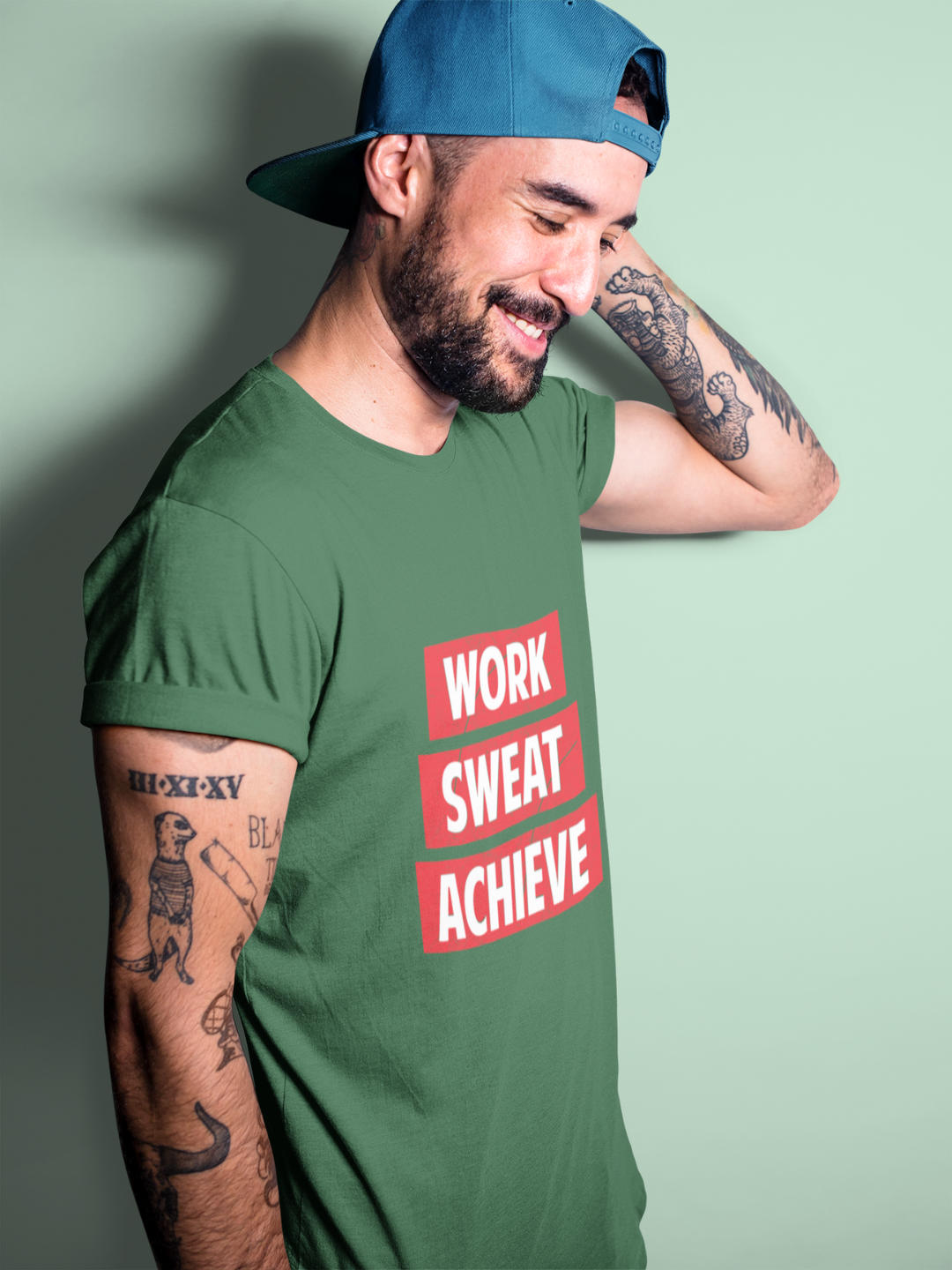 Work Sweat Achieve Men's Printed T-shirt