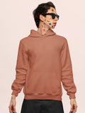 Coral Unisex Plain Hooded Sweatshirt