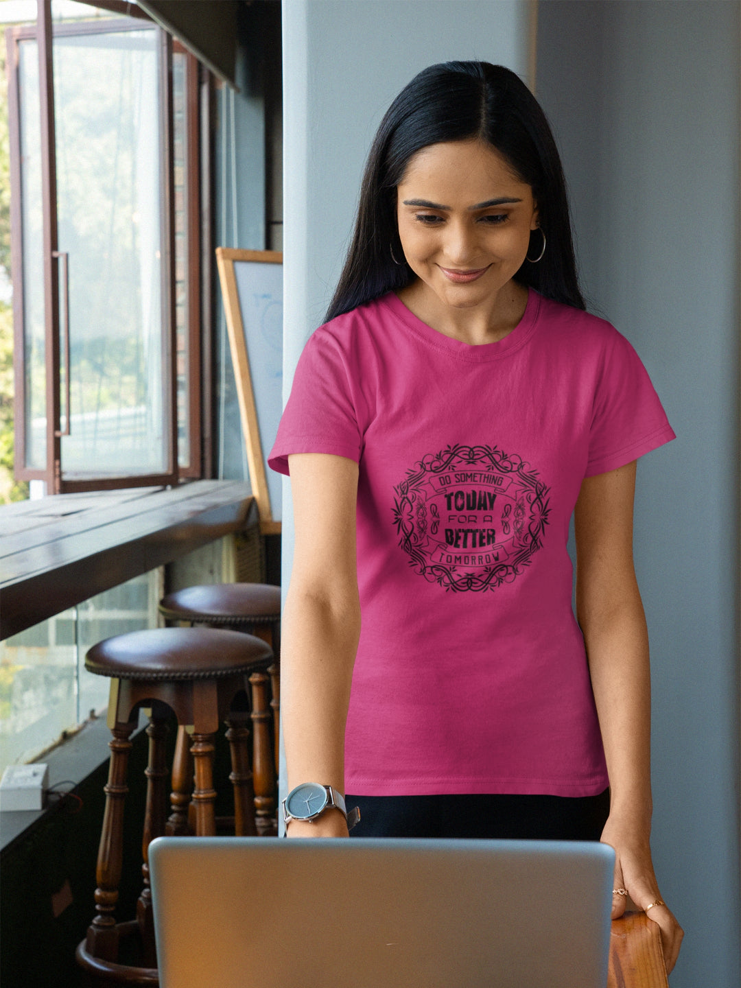 Do Something Today For A Better Tomorrow Women's Printed T-shirt