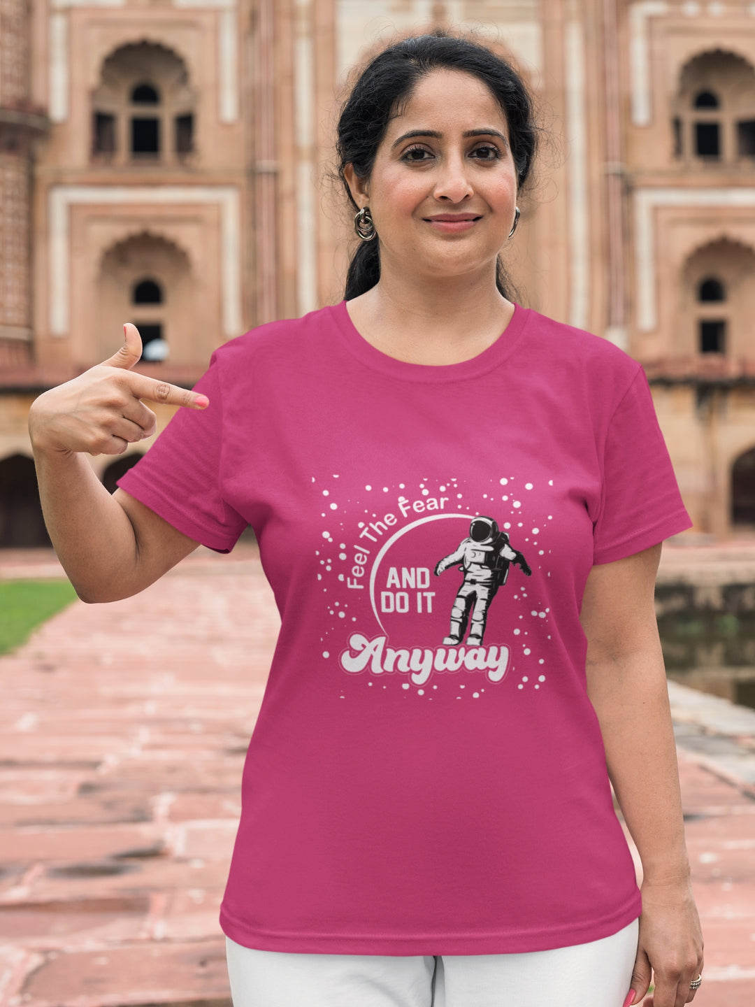 Feel The Fear And Do It Anyway Women's Printed T-shirt