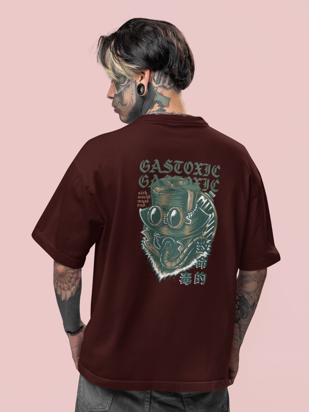 Gastoxic Unisex Oversized Streetwear T-Shirt