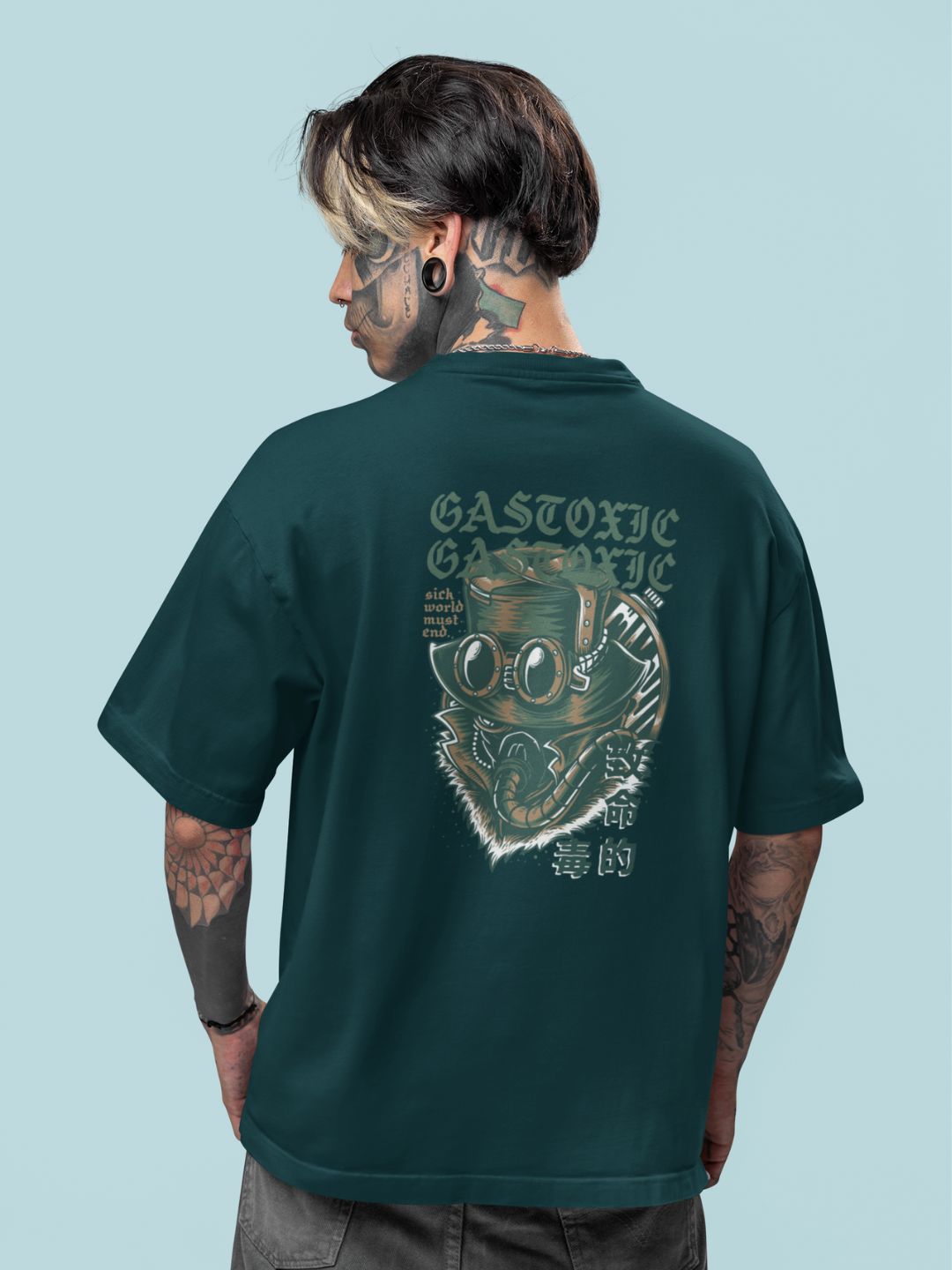 Gastoxic Unisex Oversized Streetwear T-Shirt