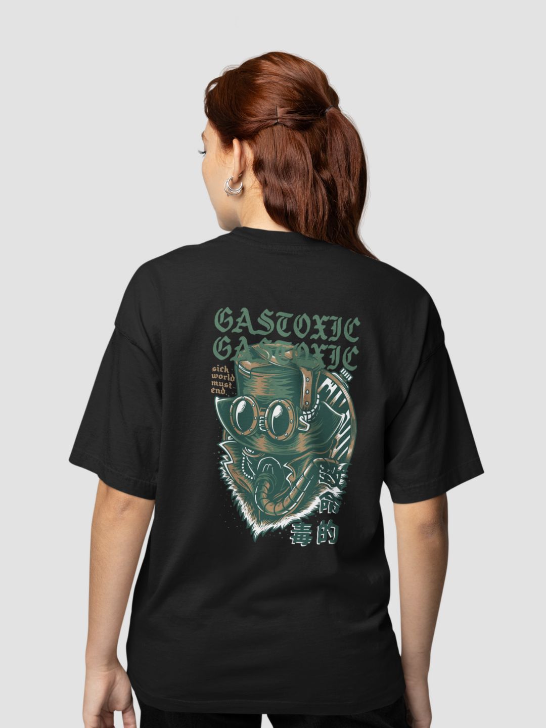 Gastoxic Unisex Oversized Streetwear T-Shirt