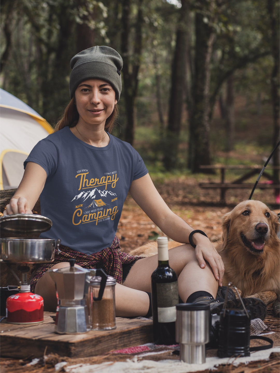 I Don't Need Therapy, I Just Need To Go Camping Women’s Printed T-shirt