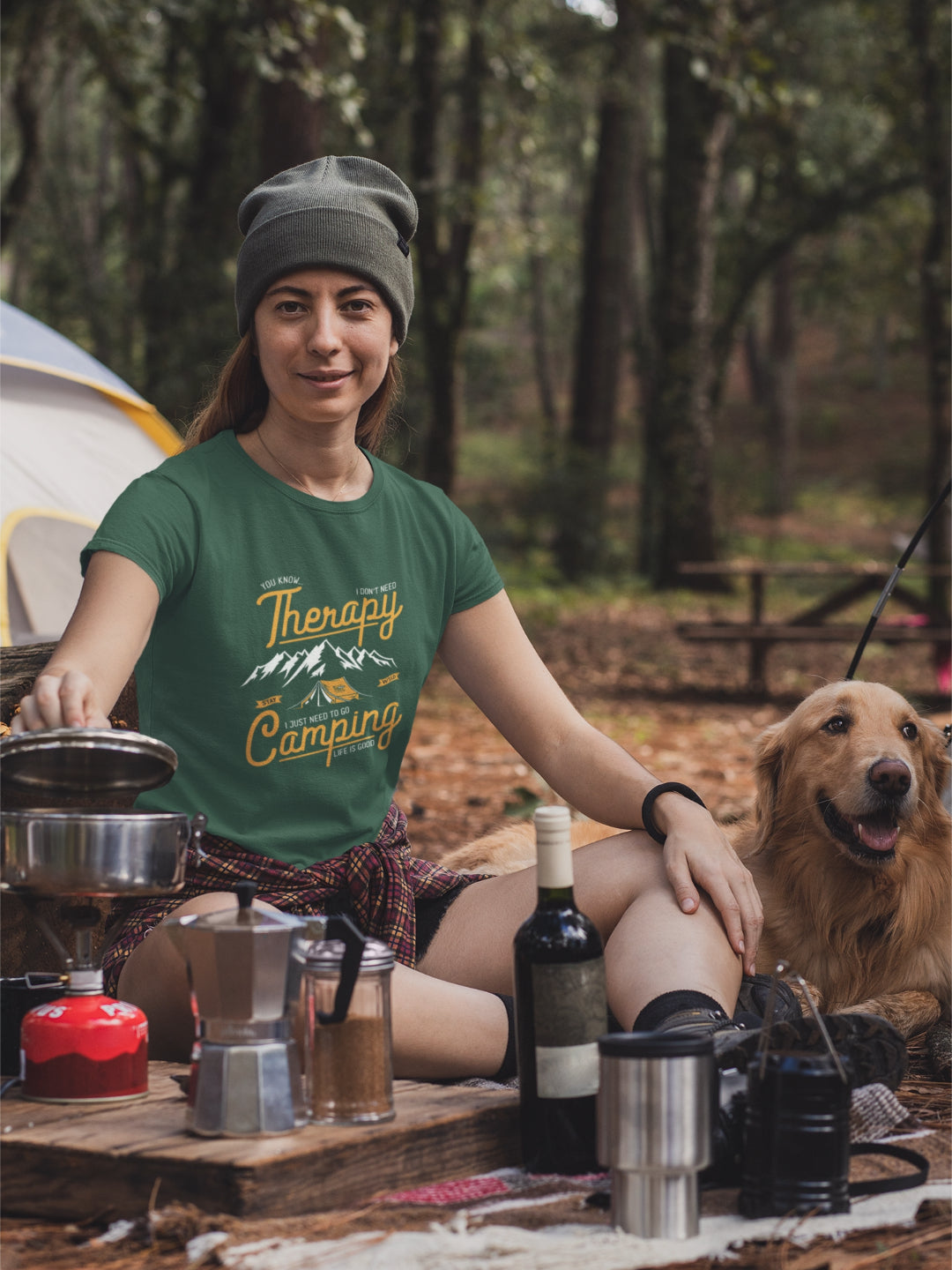 I Don't Need Therapy, I Just Need To Go Camping Women’s Printed T-shirt
