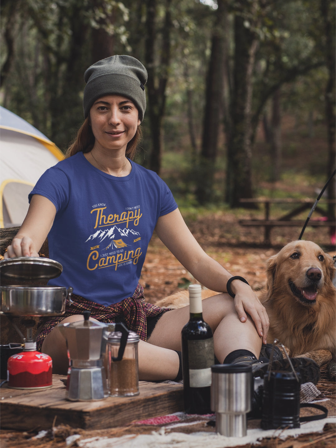 I Don't Need Therapy, I Just Need To Go Camping Women’s Printed T-shirt