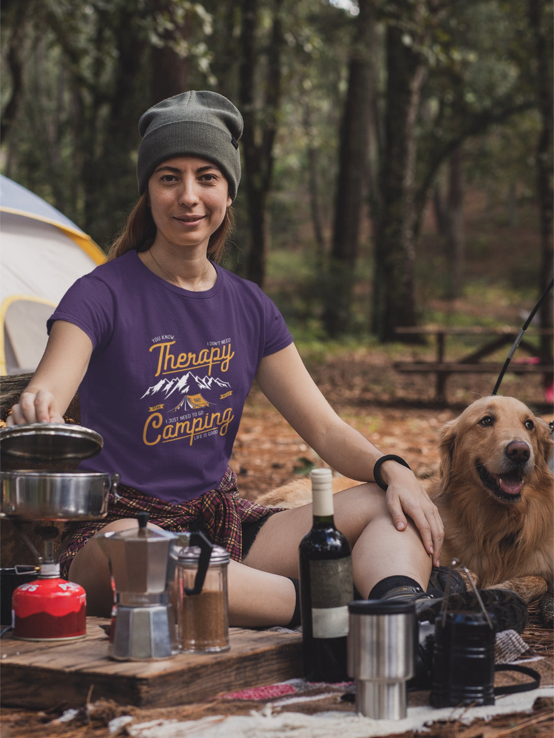 I Don't Need Therapy, I Just Need To Go Camping Women’s Printed T-shirt
