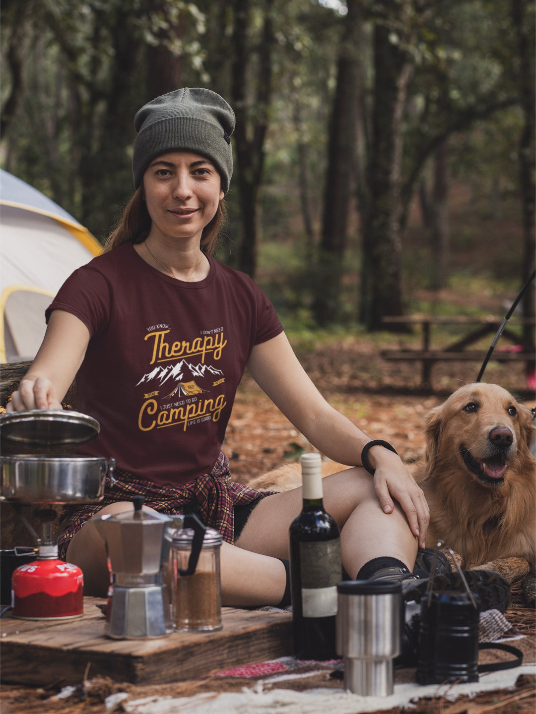 I Don't Need Therapy, I Just Need To Go Camping Women’s Printed T-shirt