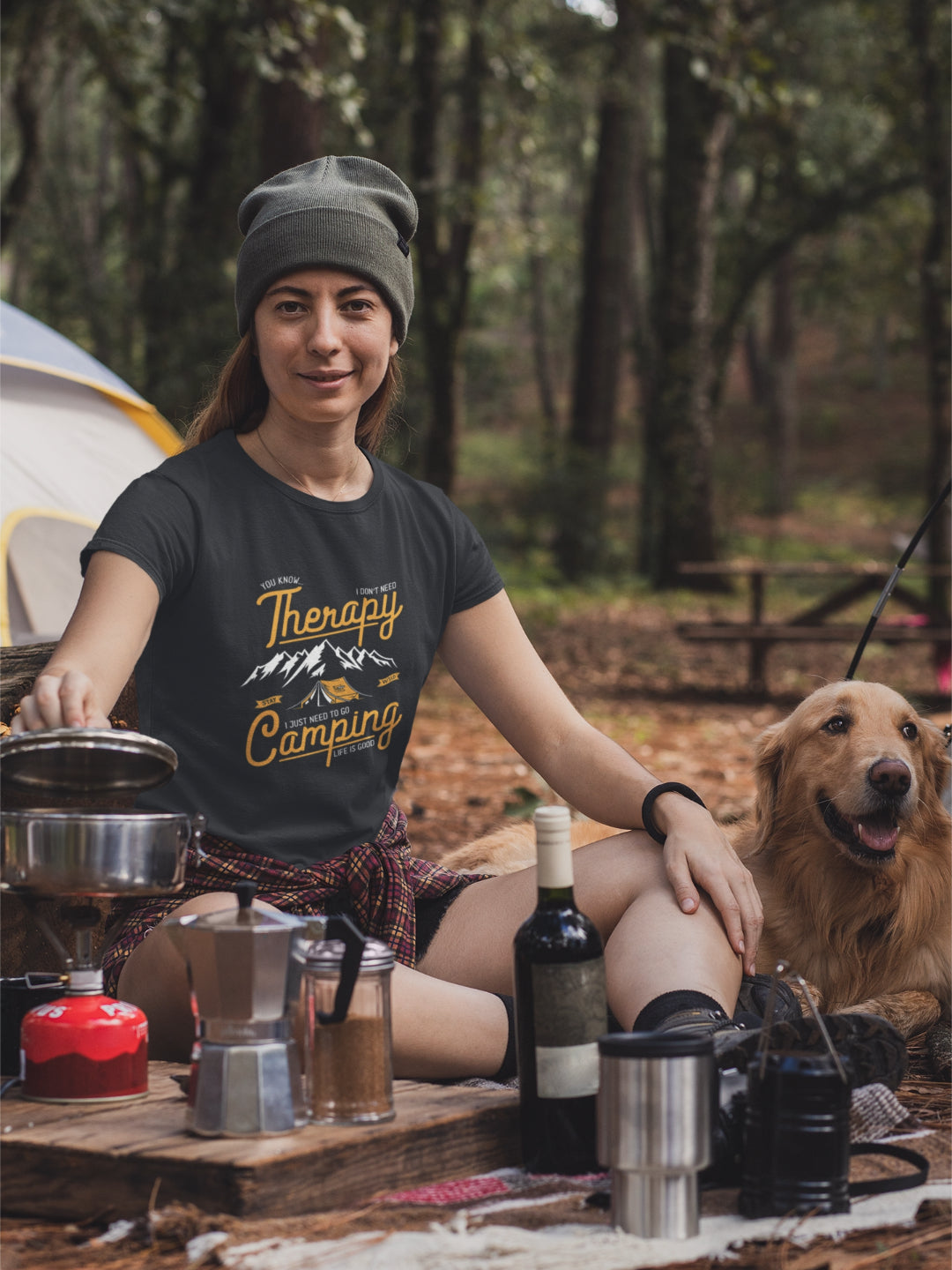 I Don't Need Therapy, I Just Need To Go Camping Women’s Printed T-shirt