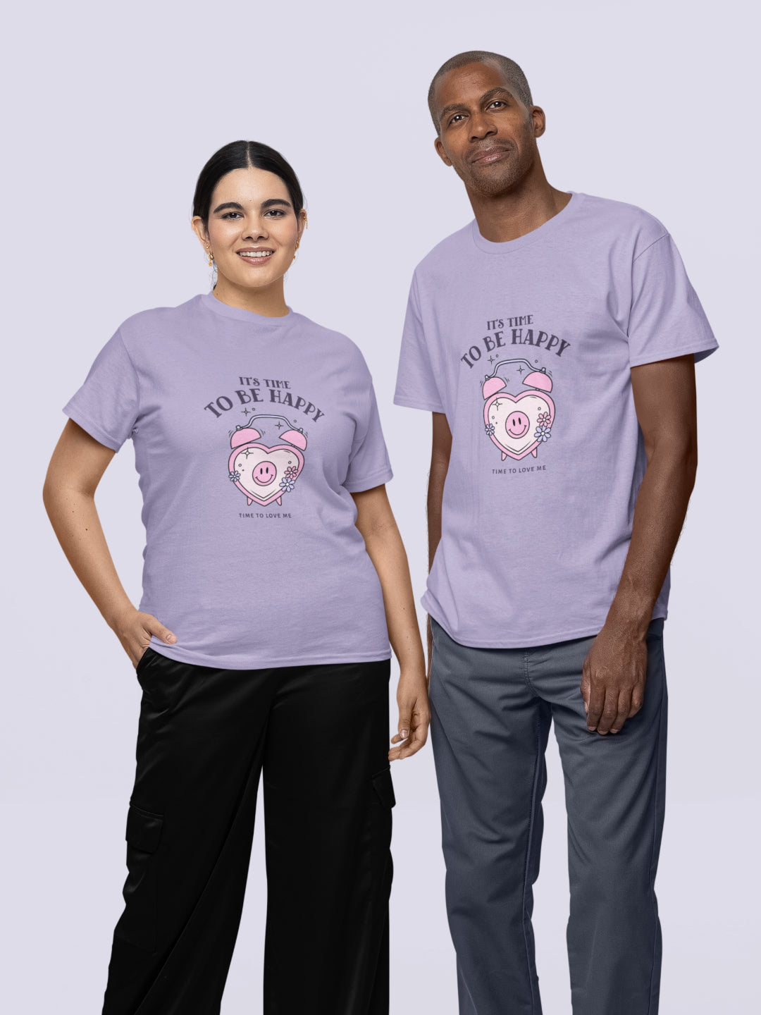 It's Time To Be Happy Unisex Printed T-shirt