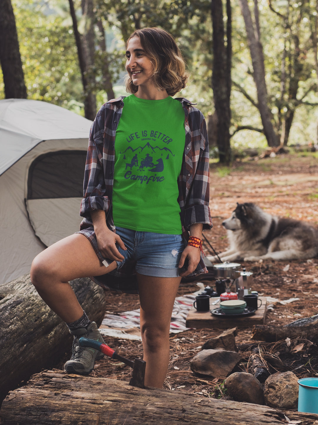Life Is Better Around The Campfire Women's Printed T-shirt