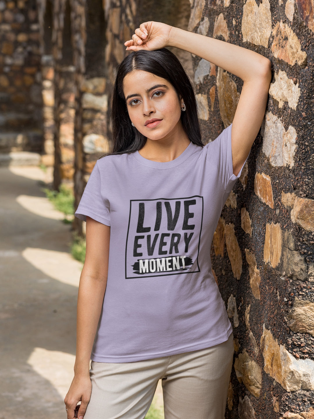 Live Every Moment Women's Printed T-shirt