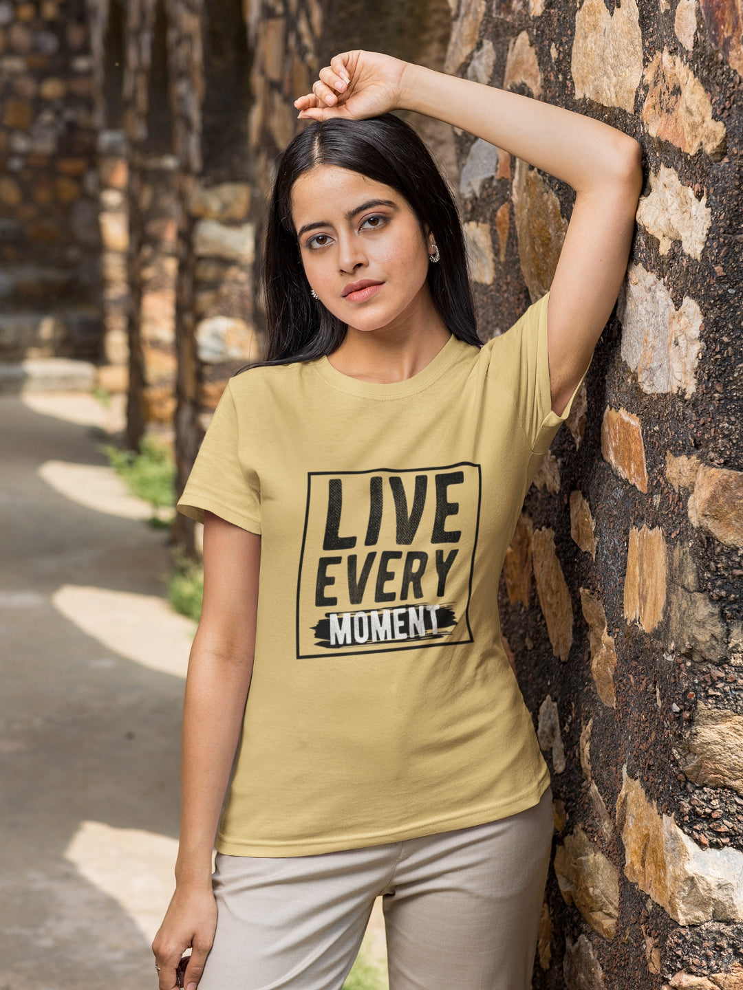 Live Every Moment Women's Printed T-shirt