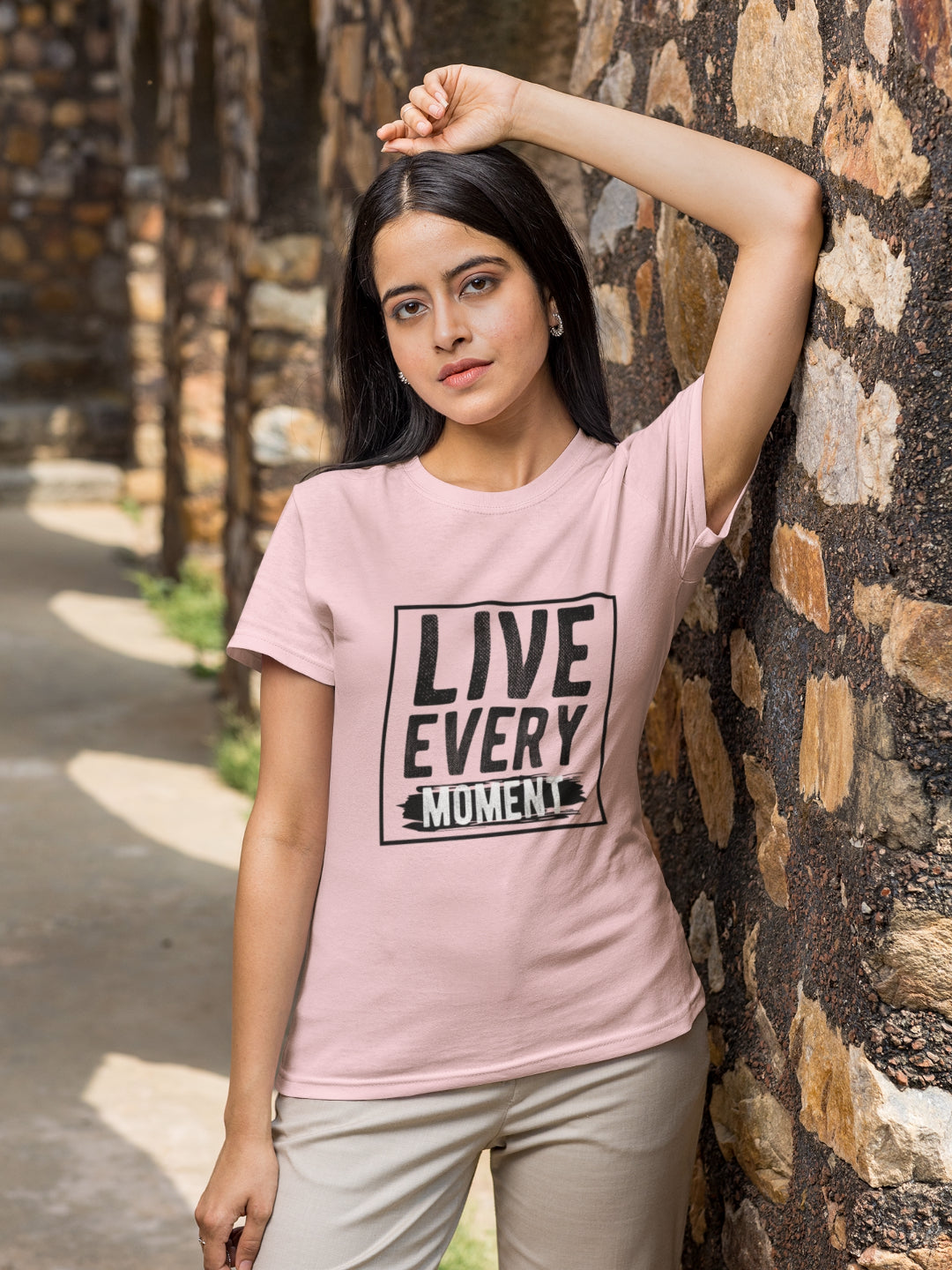 Live Every Moment Women's Printed T-shirt